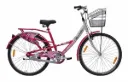 Hero Emerald 26T Bicycle for Girls/Womens with Front Basket and Inbuilt Carrier | Rigid Fork | 18 Inch Frame | Single Speed (Silver-Pink)
