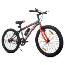 Leader Beast 24T City Bike without Gear Single Speed for Men, Perfect Urban Cycle for Ages 10 + Years, Frame Size: 16 Inches -Black/Orange