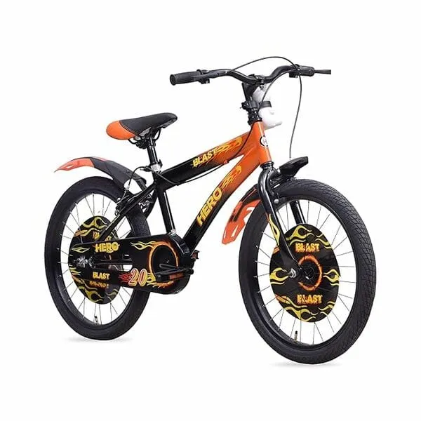 HERO Blast 20 T Recreation Cycle Single Speed (Black-Orange, 16 T)