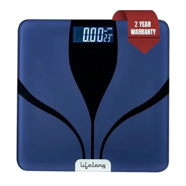 Lifelong LLWS27 Digital Weighing Scale, Glass Weighing Scale Machine with 2 Years warranty & Battery included