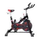 Lifelong Fit Pro Spin Fitness Bike with 8Kg Flywheel, Adjustable Resistance, LCD Monitor and Heart Rate Sensor for Fitness at Home, Black