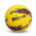 Nivia Storm Football, As Per Basic Standard, 32 Panels, Durable Rubber Cover Molded, Butyl Threadwounded Bladder, to Play On Hard Ground (Size - 5, Yellow)