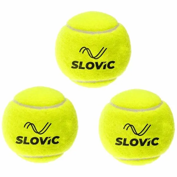 SLOVIC Cricket Balls for Home [Pack of 3] | Practice Tennis Ball Cricket | Lightweight & High-Bounce Rubber Cricket Balls