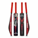 Slovic Plastic Cricket Bat | Kids | Black+Red