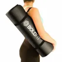 Boldfit BoldMat Supreme Yoga Mats for Women and Men NBR Material with Carrying Strap, Black