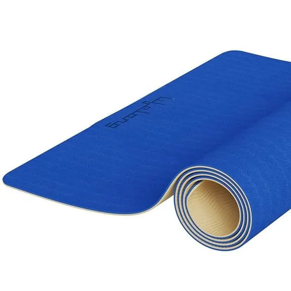Lifelong Dual Color EVA Material Yoga Mat for Women & Men|6mm Anti-Slip Yoga Mat for Gym Workout Exercise Mat for Home Gym|Yoga Exercise(6 Months Manufacturer's Warranty, LLYM222, Blue & Beige)