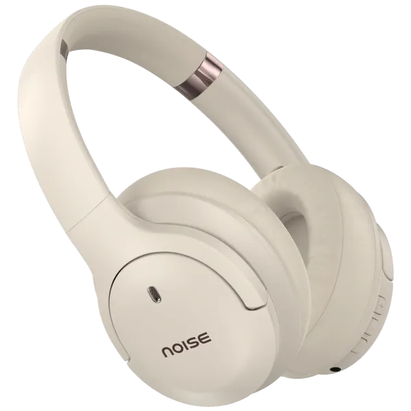 Noise 4 Wireless On-Ear Headphones 70H Battery | Ear-Gonomic Fit | Carbon Black & Calm Beige (Calm Beige)
