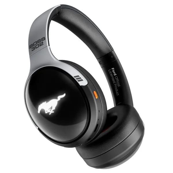 GOBOULT Mustang Thunder Wireless Over-Ear Headphones | 70H Battery | Silver Black
