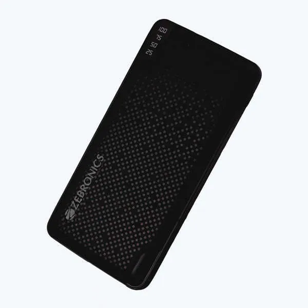Zebronics ME20000PD 20000mAh Power Bank | PD Fast Charging | Black