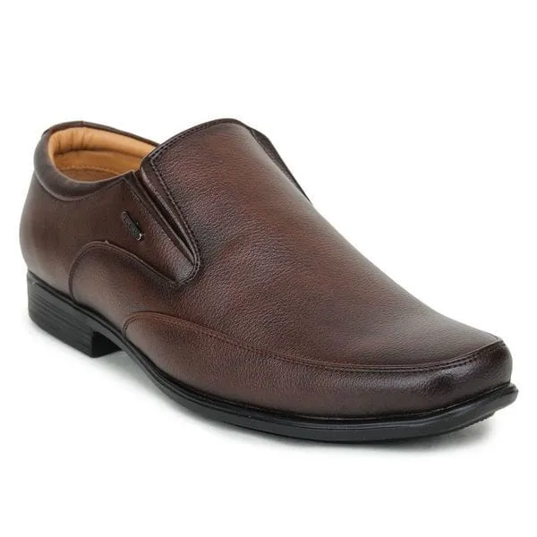 Liberty Men's Formal Shoes | Brown Leather Look | Comfortable Office Wear (Select)