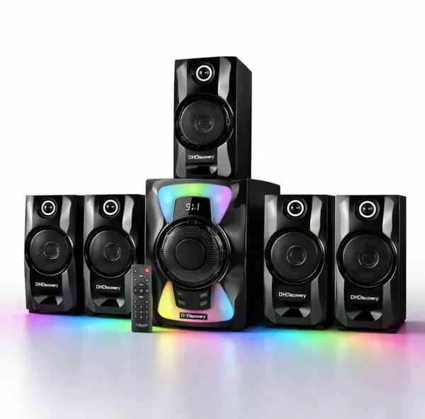 DH Discovery D-10 5.1 Multimedia Speaker | Deep Bass Home Theatre | Black