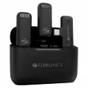 Zebronics Wireless Lavalier Mic with Type-C Charging Case, 2.4GHz Type-C Interface, Noise Reduction, ENC, Omnidirectional Pickup, Long Range, 2X Lavalier Mic
