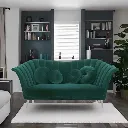 ApkaInterior Damask Sofa In Dark Green Color