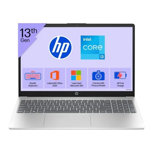 HP 15 Laptop | 13th Gen Intel Core i3-1315U | 8GB RAM | 512GB SSD | 15.6" FHD