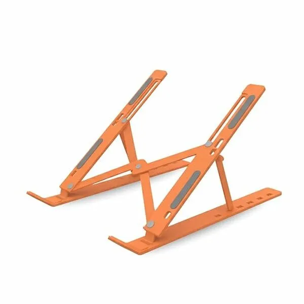 Geonix Trek T3 Aluminium Laptop Stand, 7-Angle Adjustable, Foldable, Non-Slip, Ergonomic, Upto 17" – Cosmic Orange