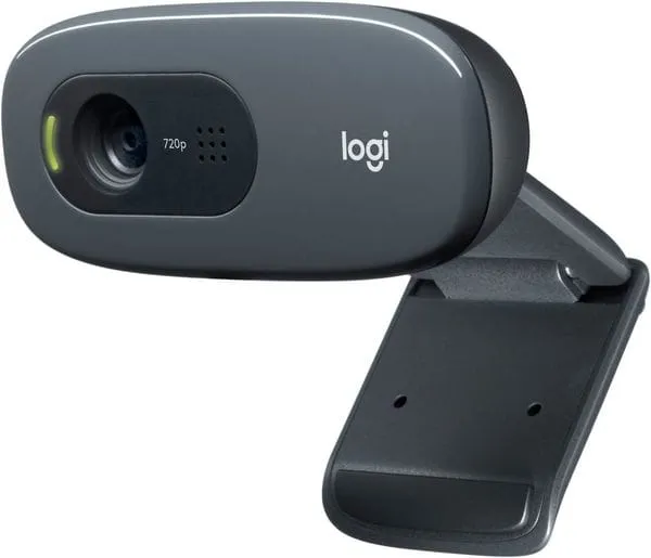 Logitech C270 Digital HD Webcam with Widescreen HD Video Calling, HD Light Correction, Noise-Reducing Mic, for Skype, FaceTime, Hangouts, WebEx, PC/Laptop/Tablet - (Black, HD 720p/30fps)