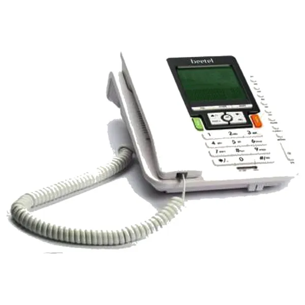 Beetel M71 Corded Landline Phone(BLACK GREY, White, Black)