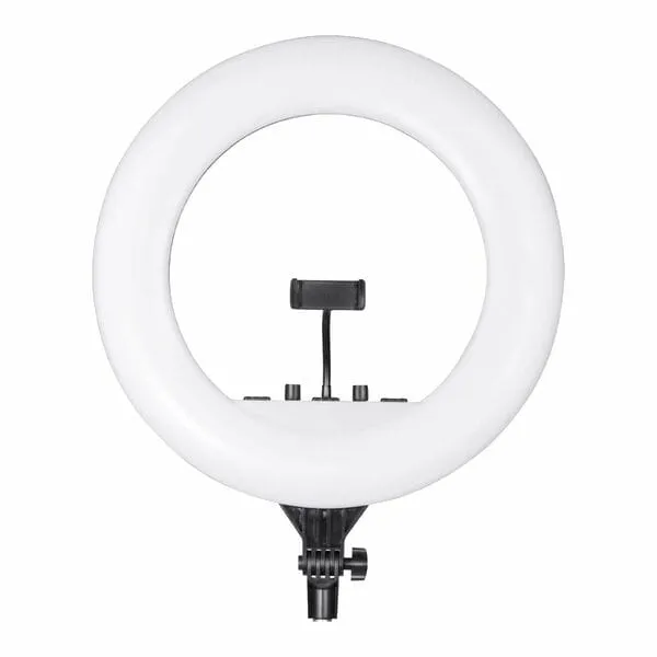 Professional Platinum DPRL-19RT LED Ring Light Runs on AC/DC Power with No Shadow apertures | Ideal use for Makeup, Video Shoot, Live Stream Fashion Photography