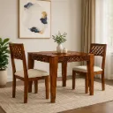 ApkaInterior Pure Sheesham Solid Wood 2 Seater Dining Table Set