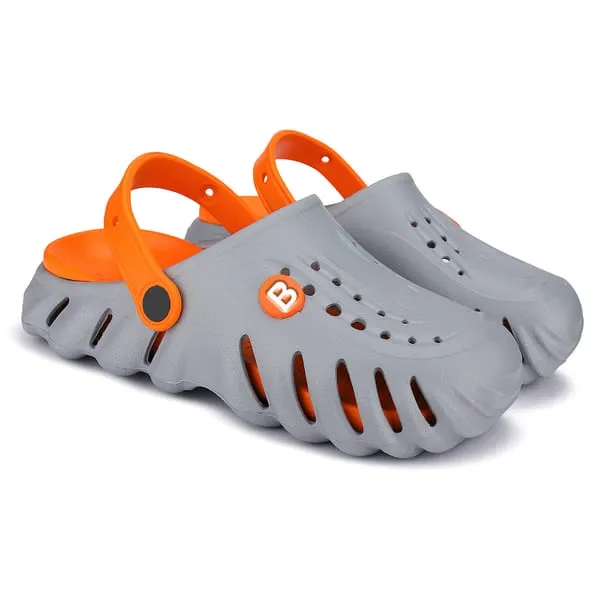 Bersache Men's Flip Flops (Red and Grey) (Grey, 8 (UK/India))