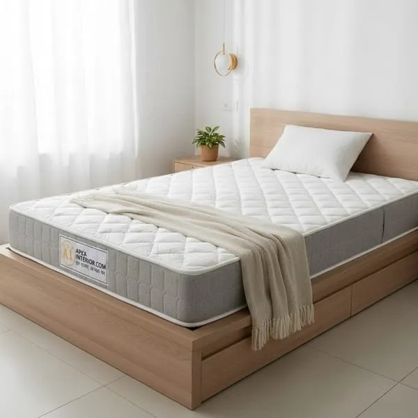 ApkaInterior Single Size High-Density (HD) PU Foam 72 x 36 Mattress (White & Light Grey)