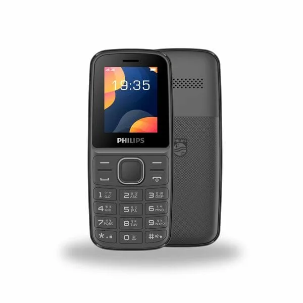 Philips E2101 C Dual Sim keypad Phone (with Voice Talker Feature), Loud 2030mm Speaker, Long-Lasting Battery, Projector Torch, Wireless FM, Auto Call Recording- Cool Grey (Battery: 1000 mAh)