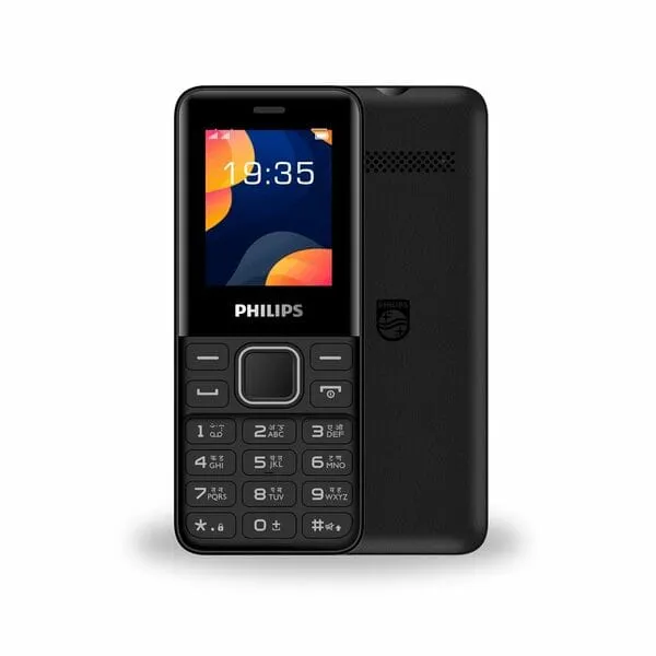 Philips E2103 Sleek & Stylish |Keypad Mobile with 1.77" Screen|1000 MAH Battery | 2030mm Speaker| Wireless FM | Bright Torch|Black