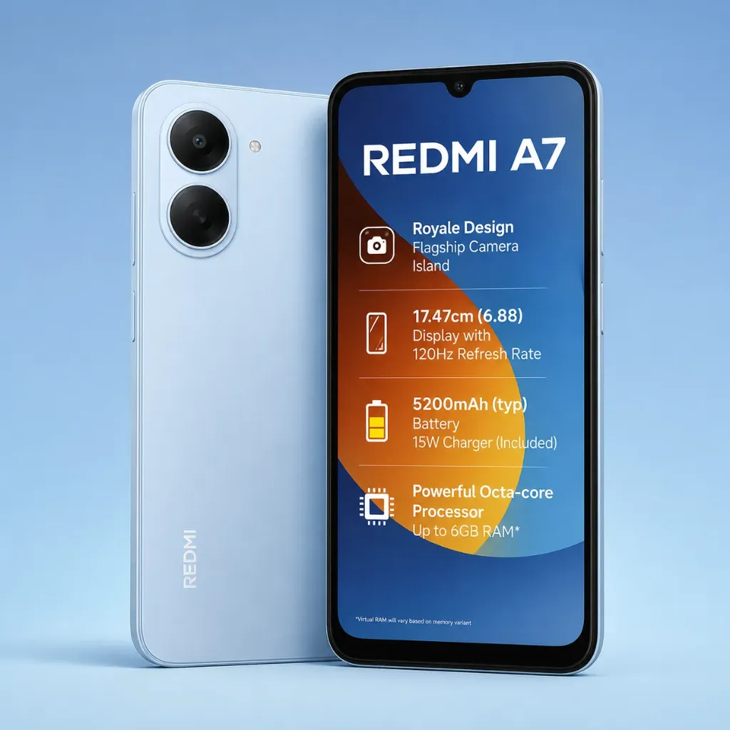 Redmi A7 (Sky Blue, 64 GB) (3 GB RAM)
