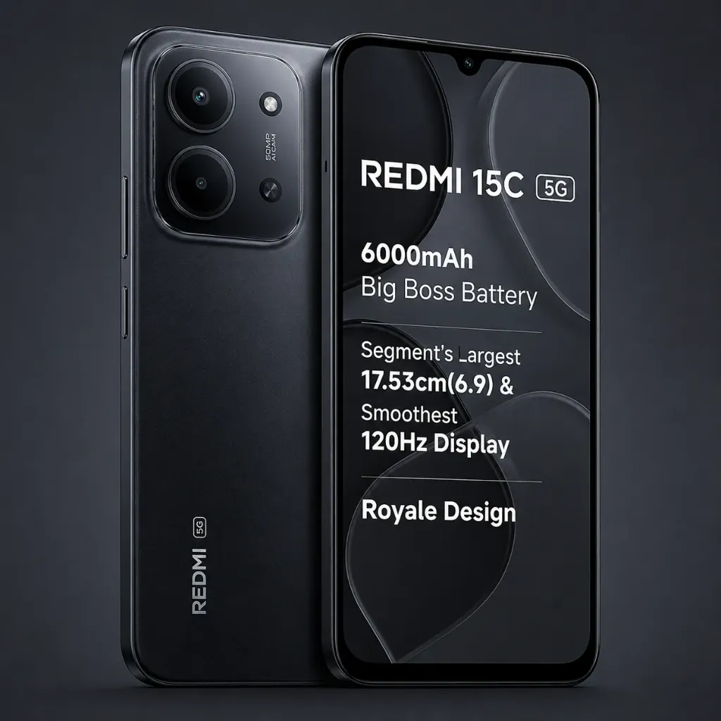 Redmi 15C 5G 6 GB + 128 GB Midnight Black