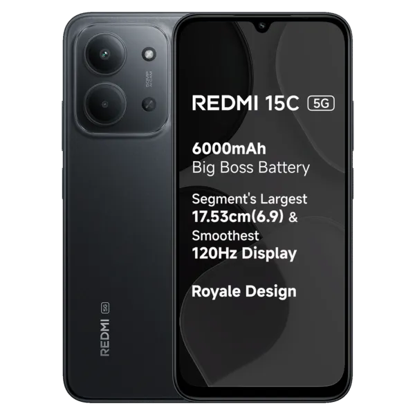 Redmi 15C 5G 6 GB + 128 GB Midnight Black