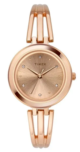 Timex Trendline Round 30mm Rose Gold Dial Analog Women Watch - TWTL10305