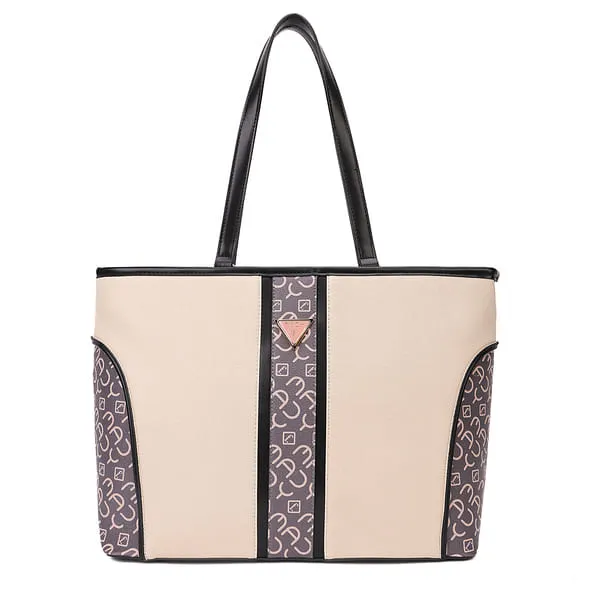 MADY FSHIOIN Black Tote Verona Women’s Premium Canvas & PU Leather Bag
